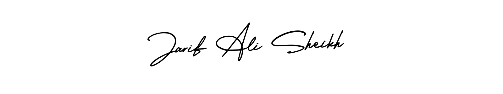 The best way (AmerikaSignatureDemo-Regular) to make a short signature is to pick only two or three words in your name. The name Jarif Ali Sheikh include a total of six letters. For converting this name. Jarif Ali Sheikh signature style 3 images and pictures png