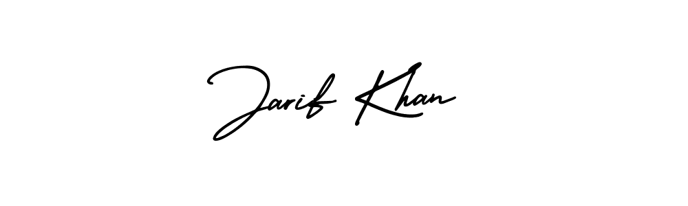 You should practise on your own different ways (AmerikaSignatureDemo-Regular) to write your name (Jarif Khan) in signature. don't let someone else do it for you. Jarif Khan signature style 3 images and pictures png