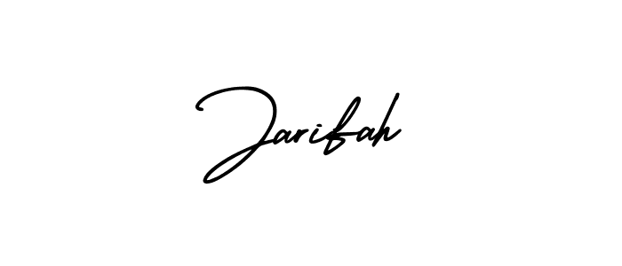 How to make Jarifah name signature. Use AmerikaSignatureDemo-Regular style for creating short signs online. This is the latest handwritten sign. Jarifah signature style 3 images and pictures png
