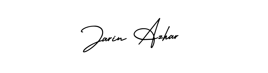 The best way (AmerikaSignatureDemo-Regular) to make a short signature is to pick only two or three words in your name. The name Jarin Azhar include a total of six letters. For converting this name. Jarin Azhar signature style 3 images and pictures png