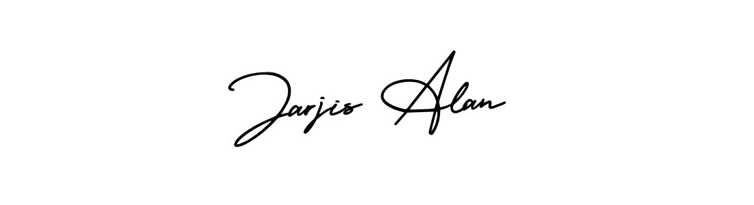 Use a signature maker to create a handwritten signature online. With this signature software, you can design (AmerikaSignatureDemo-Regular) your own signature for name Jarjis Alan. Jarjis Alan signature style 3 images and pictures png