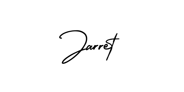 Use a signature maker to create a handwritten signature online. With this signature software, you can design (AmerikaSignatureDemo-Regular) your own signature for name Jarret. Jarret signature style 3 images and pictures png