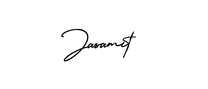 You should practise on your own different ways (AmerikaSignatureDemo-Regular) to write your name (Jasamit) in signature. don't let someone else do it for you. Jasamit signature style 3 images and pictures png