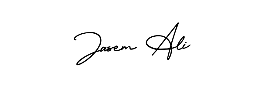 Make a short Jasem Ali signature style. Manage your documents anywhere anytime using AmerikaSignatureDemo-Regular. Create and add eSignatures, submit forms, share and send files easily. Jasem Ali signature style 3 images and pictures png