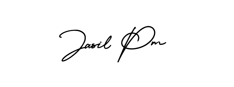 Use a signature maker to create a handwritten signature online. With this signature software, you can design (AmerikaSignatureDemo-Regular) your own signature for name Jasil Pm. Jasil Pm signature style 3 images and pictures png