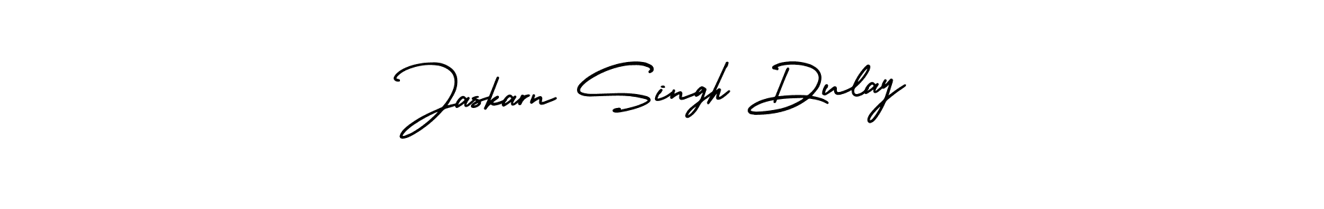 How to make Jaskarn Singh Dulay name signature. Use AmerikaSignatureDemo-Regular style for creating short signs online. This is the latest handwritten sign. Jaskarn Singh Dulay signature style 3 images and pictures png