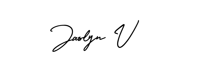 Best and Professional Signature Style for Jaslyn V. AmerikaSignatureDemo-Regular Best Signature Style Collection. Jaslyn V signature style 3 images and pictures png