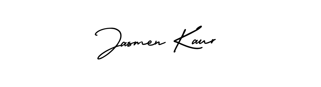 You should practise on your own different ways (AmerikaSignatureDemo-Regular) to write your name (Jasmen Kaur) in signature. don't let someone else do it for you. Jasmen Kaur signature style 3 images and pictures png