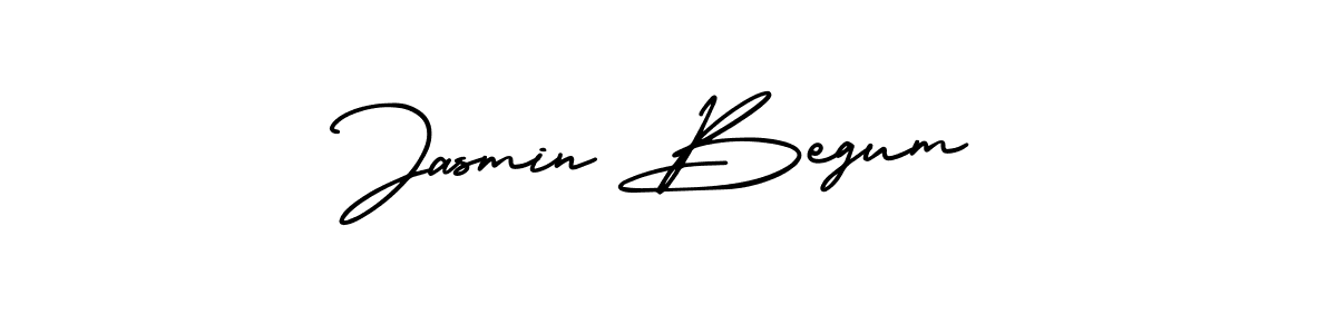 You should practise on your own different ways (AmerikaSignatureDemo-Regular) to write your name (Jasmin Begum) in signature. don't let someone else do it for you. Jasmin Begum signature style 3 images and pictures png