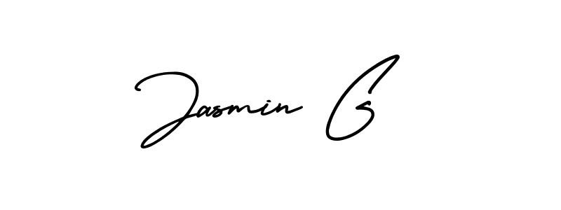 Create a beautiful signature design for name Jasmin G. With this signature (AmerikaSignatureDemo-Regular) fonts, you can make a handwritten signature for free. Jasmin G signature style 3 images and pictures png