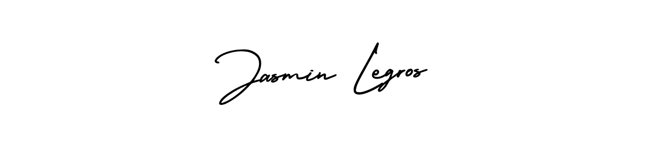 Jasmin Legros stylish signature style. Best Handwritten Sign (AmerikaSignatureDemo-Regular) for my name. Handwritten Signature Collection Ideas for my name Jasmin Legros. Jasmin Legros signature style 3 images and pictures png