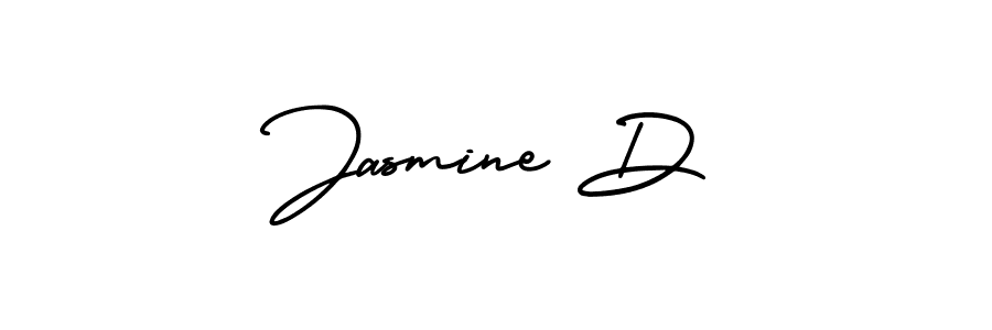 The best way (AmerikaSignatureDemo-Regular) to make a short signature is to pick only two or three words in your name. The name Jasmine D include a total of six letters. For converting this name. Jasmine D signature style 3 images and pictures png