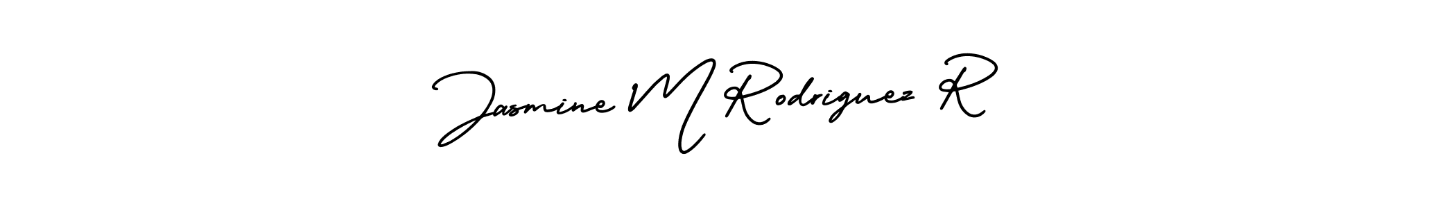 Use a signature maker to create a handwritten signature online. With this signature software, you can design (AmerikaSignatureDemo-Regular) your own signature for name Jasmine M Rodriguez R. Jasmine M Rodriguez R signature style 3 images and pictures png