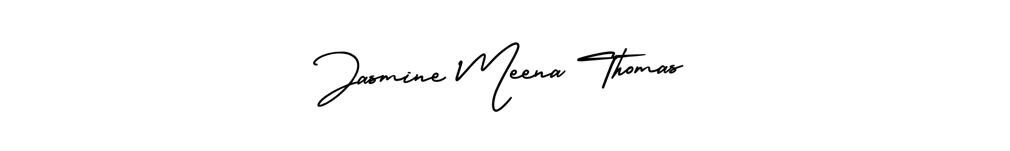 Make a beautiful signature design for name Jasmine Meena Thomas. With this signature (AmerikaSignatureDemo-Regular) style, you can create a handwritten signature for free. Jasmine Meena Thomas signature style 3 images and pictures png