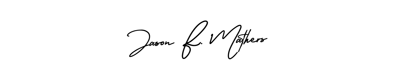 You can use this online signature creator to create a handwritten signature for the name Jason F. Mathers. This is the best online autograph maker. Jason F. Mathers signature style 3 images and pictures png