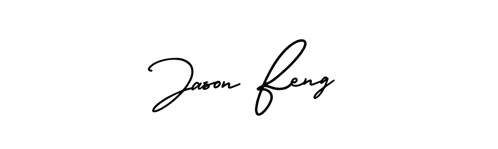 AmerikaSignatureDemo-Regular is a professional signature style that is perfect for those who want to add a touch of class to their signature. It is also a great choice for those who want to make their signature more unique. Get Jason Feng name to fancy signature for free. Jason Feng signature style 3 images and pictures png