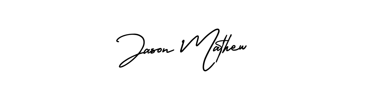 Make a beautiful signature design for name Jason Mathew. With this signature (AmerikaSignatureDemo-Regular) style, you can create a handwritten signature for free. Jason Mathew signature style 3 images and pictures png