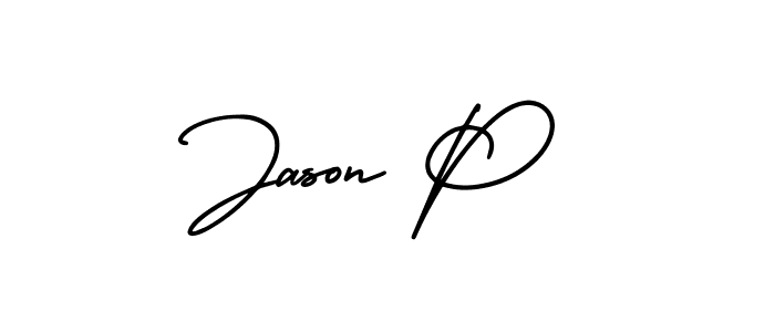 How to Draw Jason P signature style? AmerikaSignatureDemo-Regular is a latest design signature styles for name Jason P. Jason P signature style 3 images and pictures png