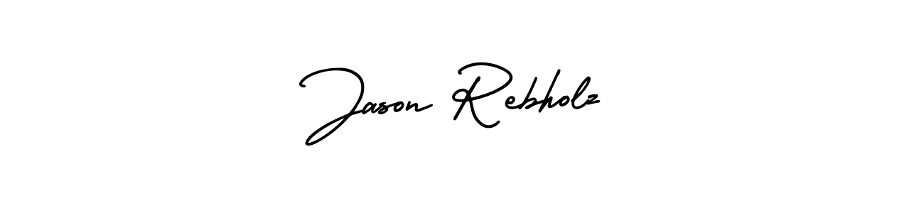 How to Draw Jason Rebholz signature style? AmerikaSignatureDemo-Regular is a latest design signature styles for name Jason Rebholz. Jason Rebholz signature style 3 images and pictures png