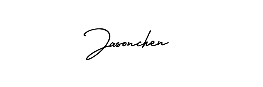 Create a beautiful signature design for name Jasonchen. With this signature (AmerikaSignatureDemo-Regular) fonts, you can make a handwritten signature for free. Jasonchen signature style 3 images and pictures png