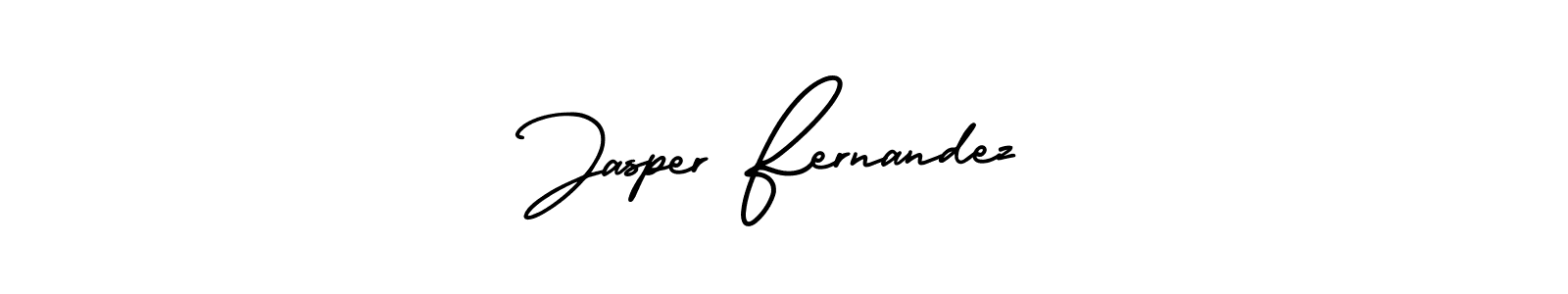 The best way (AmerikaSignatureDemo-Regular) to make a short signature is to pick only two or three words in your name. The name Jasper Fernandez include a total of six letters. For converting this name. Jasper Fernandez signature style 3 images and pictures png