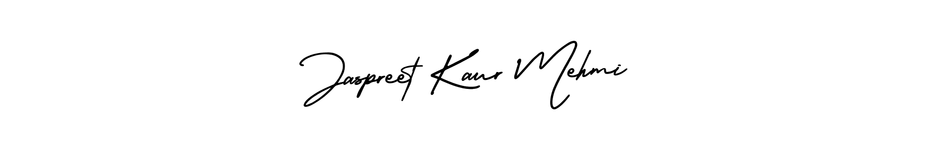 The best way (AmerikaSignatureDemo-Regular) to make a short signature is to pick only two or three words in your name. The name Jaspreet Kaur Mehmi include a total of six letters. For converting this name. Jaspreet Kaur Mehmi signature style 3 images and pictures png