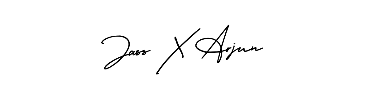 Make a beautiful signature design for name Jass X Arjun. With this signature (AmerikaSignatureDemo-Regular) style, you can create a handwritten signature for free. Jass X Arjun signature style 3 images and pictures png