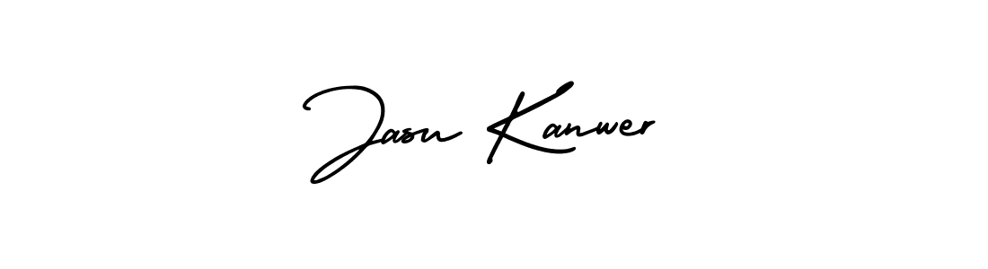 You should practise on your own different ways (AmerikaSignatureDemo-Regular) to write your name (Jasu Kanwer) in signature. don't let someone else do it for you. Jasu Kanwer signature style 3 images and pictures png