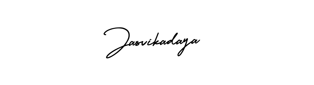 How to make Jasvikadaya name signature. Use AmerikaSignatureDemo-Regular style for creating short signs online. This is the latest handwritten sign. Jasvikadaya signature style 3 images and pictures png