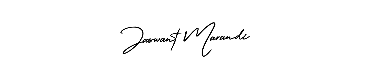 You should practise on your own different ways (AmerikaSignatureDemo-Regular) to write your name (Jaswant Marandi) in signature. don't let someone else do it for you. Jaswant Marandi signature style 3 images and pictures png