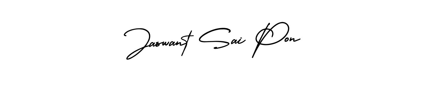You should practise on your own different ways (AmerikaSignatureDemo-Regular) to write your name (Jaswant Sai Pon) in signature. don't let someone else do it for you. Jaswant Sai Pon signature style 3 images and pictures png