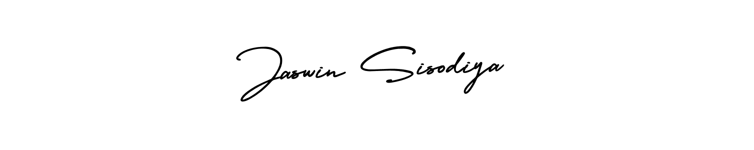Design your own signature with our free online signature maker. With this signature software, you can create a handwritten (AmerikaSignatureDemo-Regular) signature for name Jaswin Sisodiya. Jaswin Sisodiya signature style 3 images and pictures png