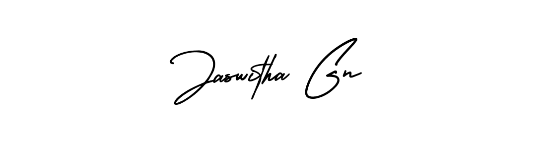 if you are searching for the best signature style for your name Jaswitha Gn. so please give up your signature search. here we have designed multiple signature styles  using AmerikaSignatureDemo-Regular. Jaswitha Gn signature style 3 images and pictures png