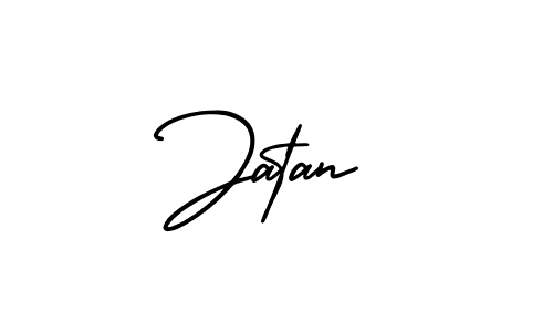 You should practise on your own different ways (AmerikaSignatureDemo-Regular) to write your name (Jatan) in signature. don't let someone else do it for you. Jatan signature style 3 images and pictures png