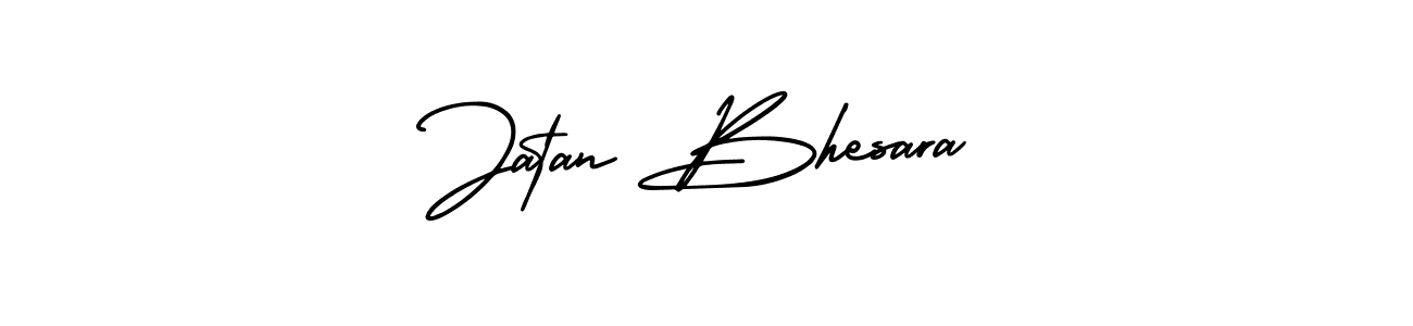 You should practise on your own different ways (AmerikaSignatureDemo-Regular) to write your name (Jatan Bhesara) in signature. don't let someone else do it for you. Jatan Bhesara signature style 3 images and pictures png