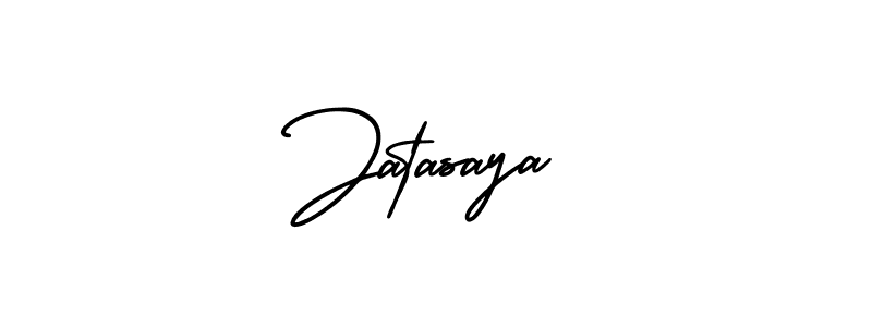 The best way (AmerikaSignatureDemo-Regular) to make a short signature is to pick only two or three words in your name. The name Jatasaya include a total of six letters. For converting this name. Jatasaya signature style 3 images and pictures png