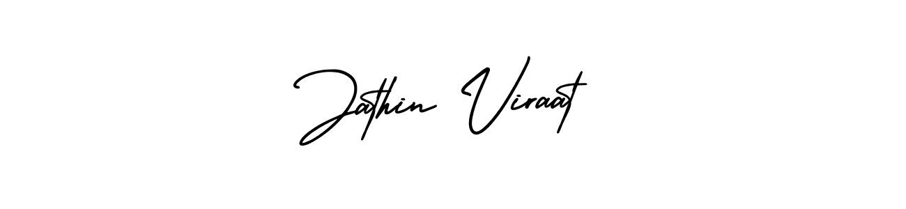 How to make Jathin Viraat name signature. Use AmerikaSignatureDemo-Regular style for creating short signs online. This is the latest handwritten sign. Jathin Viraat signature style 3 images and pictures png