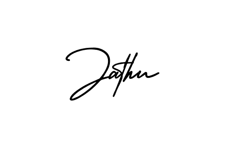 Make a beautiful signature design for name Jathu. With this signature (AmerikaSignatureDemo-Regular) style, you can create a handwritten signature for free. Jathu signature style 3 images and pictures png