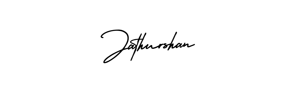 Jathurshan stylish signature style. Best Handwritten Sign (AmerikaSignatureDemo-Regular) for my name. Handwritten Signature Collection Ideas for my name Jathurshan. Jathurshan signature style 3 images and pictures png