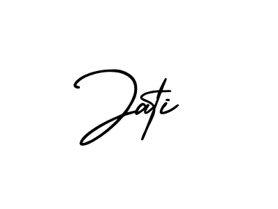 How to make Jati name signature. Use AmerikaSignatureDemo-Regular style for creating short signs online. This is the latest handwritten sign. Jati signature style 3 images and pictures png
