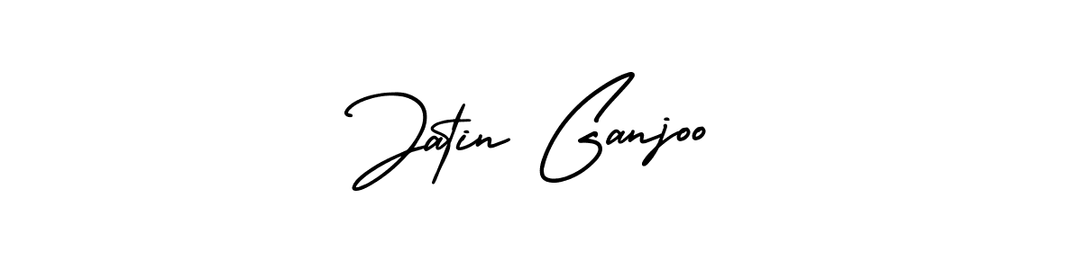 The best way (AmerikaSignatureDemo-Regular) to make a short signature is to pick only two or three words in your name. The name Jatin Ganjoo include a total of six letters. For converting this name. Jatin Ganjoo signature style 3 images and pictures png