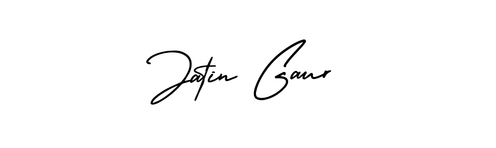 You should practise on your own different ways (AmerikaSignatureDemo-Regular) to write your name (Jatin Gaur) in signature. don't let someone else do it for you. Jatin Gaur signature style 3 images and pictures png