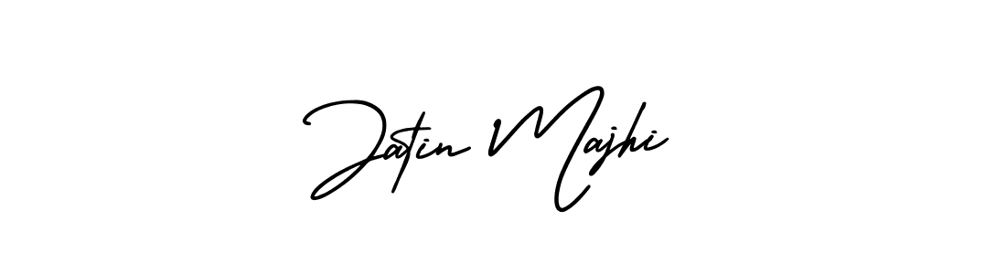You should practise on your own different ways (AmerikaSignatureDemo-Regular) to write your name (Jatin Majhi) in signature. don't let someone else do it for you. Jatin Majhi signature style 3 images and pictures png