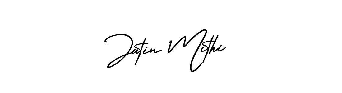 It looks lik you need a new signature style for name Jatin Mithi. Design unique handwritten (AmerikaSignatureDemo-Regular) signature with our free signature maker in just a few clicks. Jatin Mithi signature style 3 images and pictures png