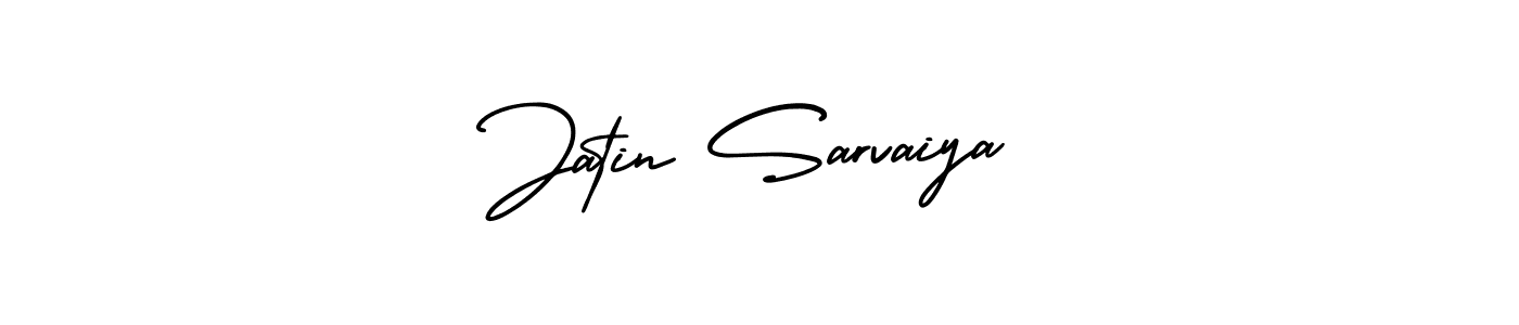 Jatin Sarvaiya stylish signature style. Best Handwritten Sign (AmerikaSignatureDemo-Regular) for my name. Handwritten Signature Collection Ideas for my name Jatin Sarvaiya. Jatin Sarvaiya signature style 3 images and pictures png