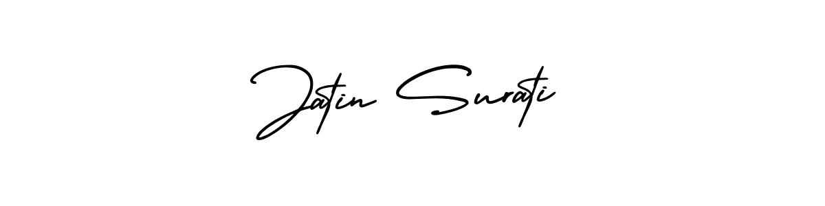 Jatin Surati stylish signature style. Best Handwritten Sign (AmerikaSignatureDemo-Regular) for my name. Handwritten Signature Collection Ideas for my name Jatin Surati. Jatin Surati signature style 3 images and pictures png