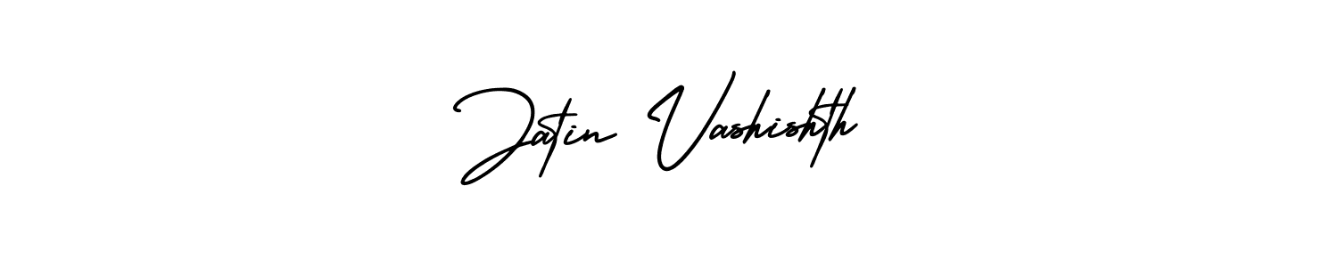 The best way (AmerikaSignatureDemo-Regular) to make a short signature is to pick only two or three words in your name. The name Jatin Vashishth include a total of six letters. For converting this name. Jatin Vashishth signature style 3 images and pictures png