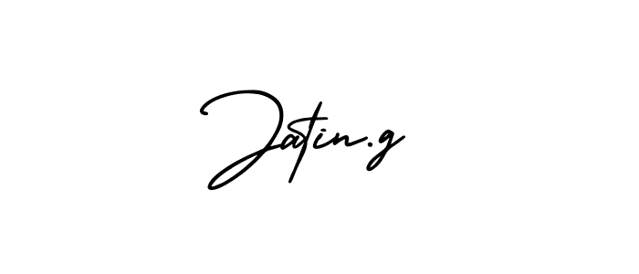How to make Jatin.g name signature. Use AmerikaSignatureDemo-Regular style for creating short signs online. This is the latest handwritten sign. Jatin.g signature style 3 images and pictures png