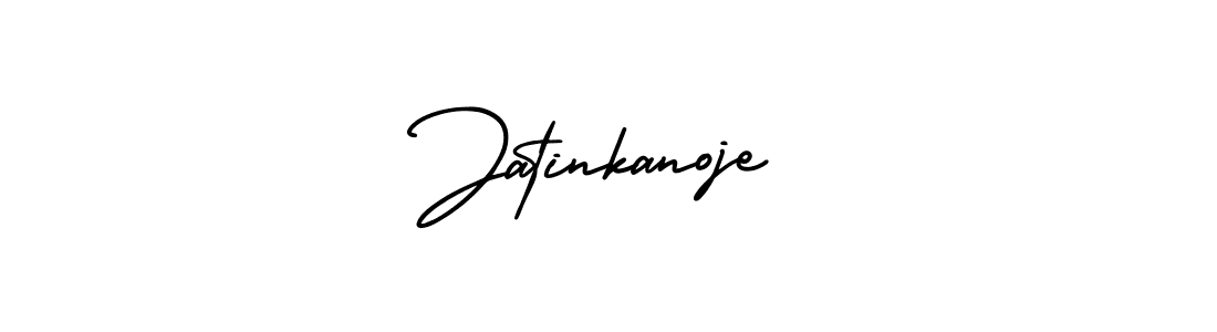 How to make Jatinkanoje name signature. Use AmerikaSignatureDemo-Regular style for creating short signs online. This is the latest handwritten sign. Jatinkanoje signature style 3 images and pictures png