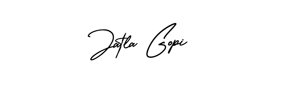 It looks lik you need a new signature style for name Jatla Gopi. Design unique handwritten (AmerikaSignatureDemo-Regular) signature with our free signature maker in just a few clicks. Jatla Gopi signature style 3 images and pictures png